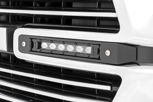 Ram 1500 LED Grille Kit - Rough Country - Dual 6in Slimline - Black - '19-'24